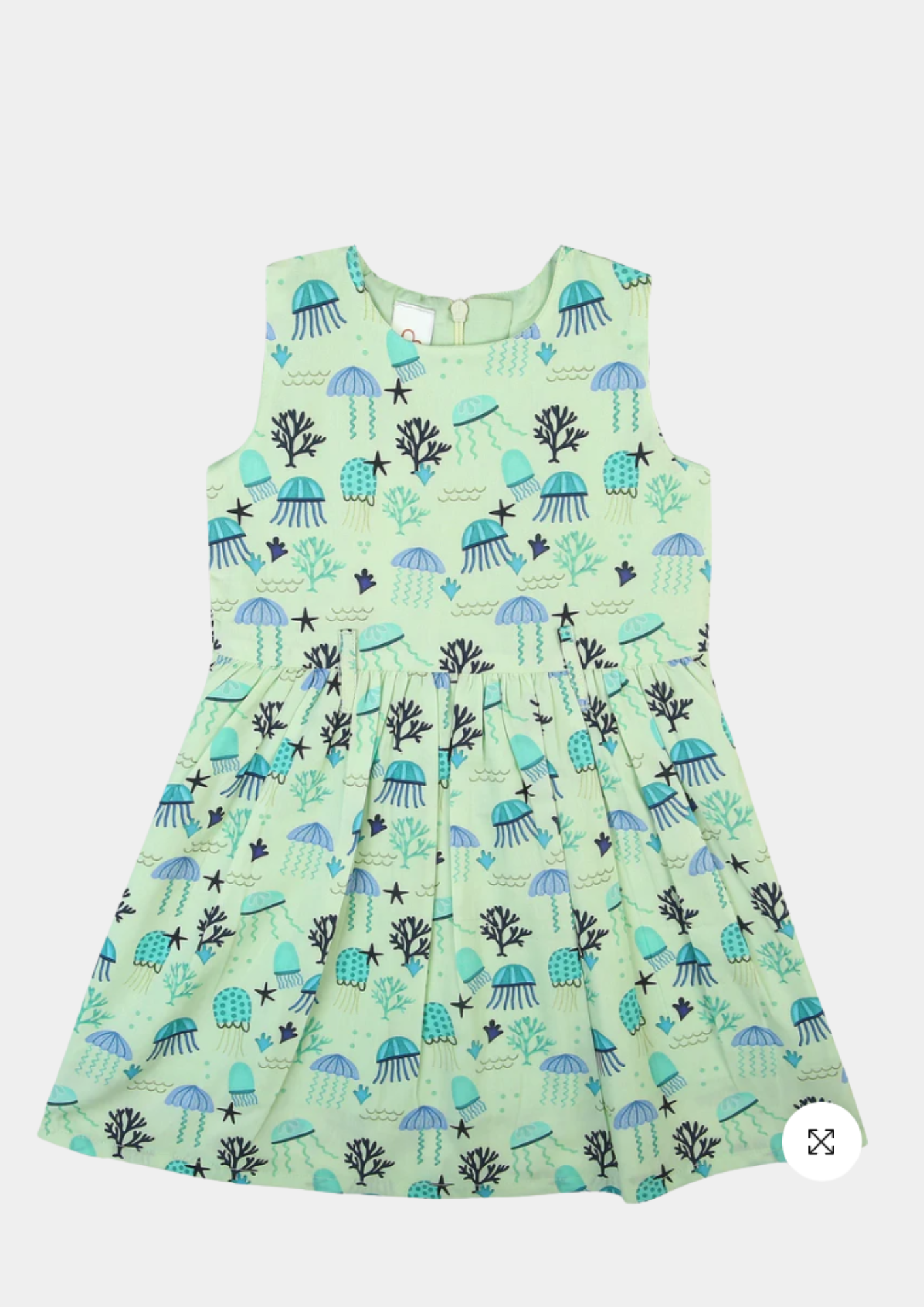 Parrot Green Print Fabric Cotton
