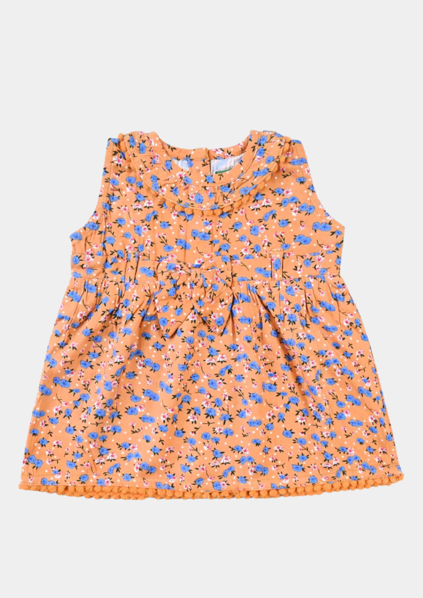 Orange Print Fabric Cotton