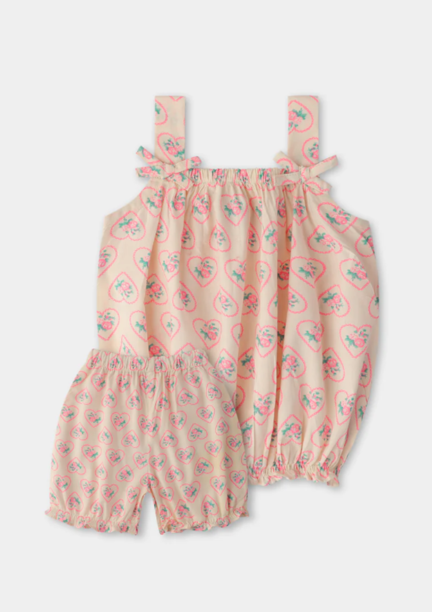 Peach Print Fabric Cotton