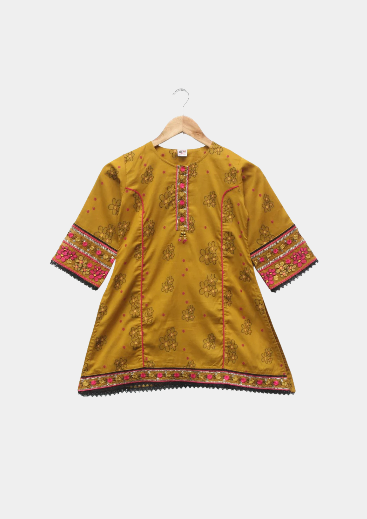 Brown Print Fabric Cotton