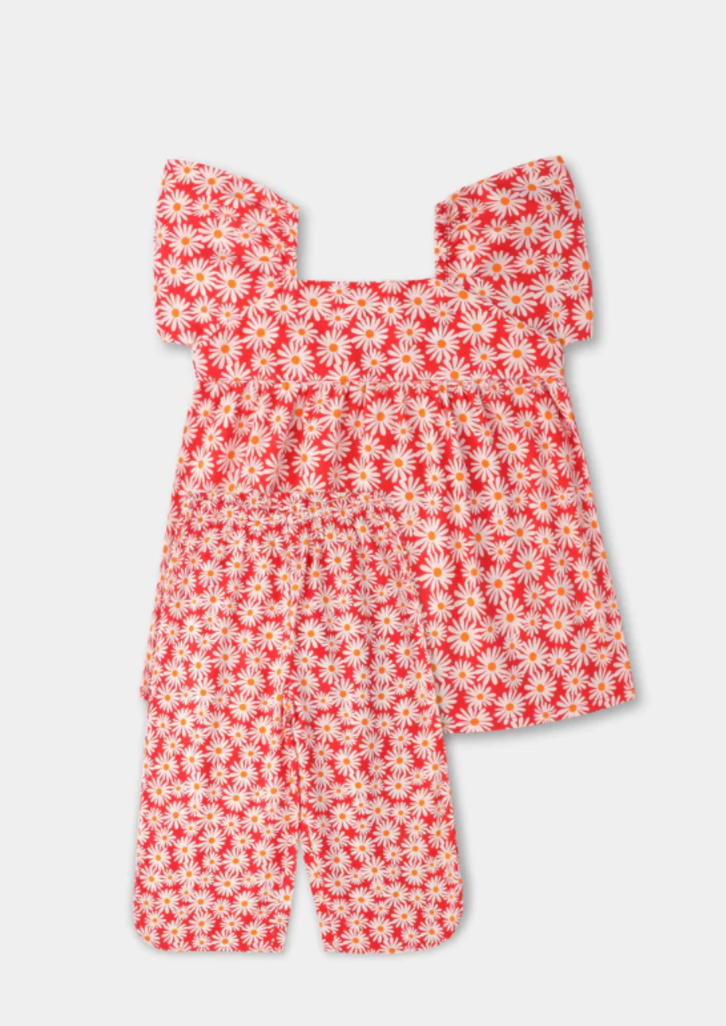 Orange Print Fabric Cotton