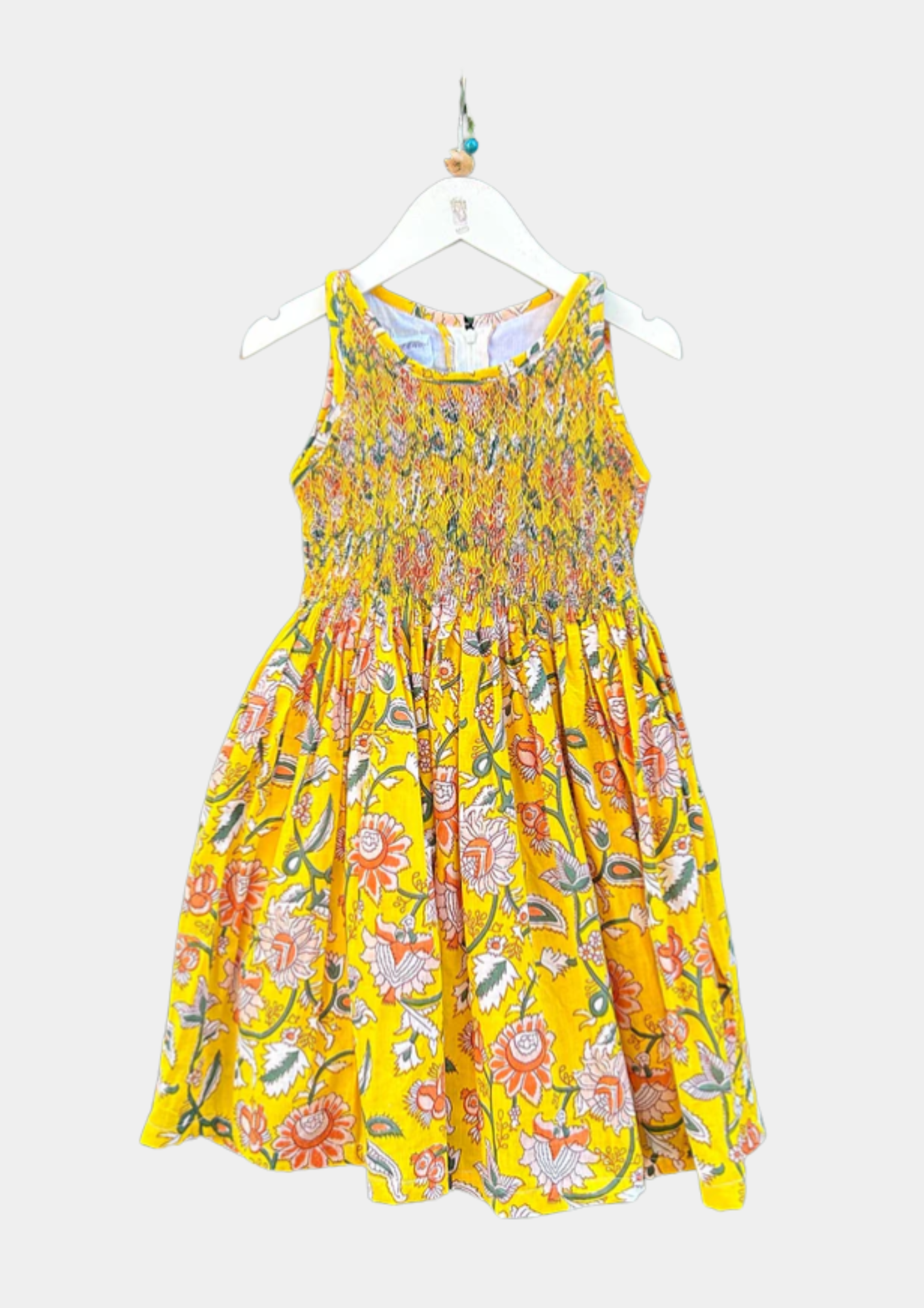 Yellow Print Fabric Cotton