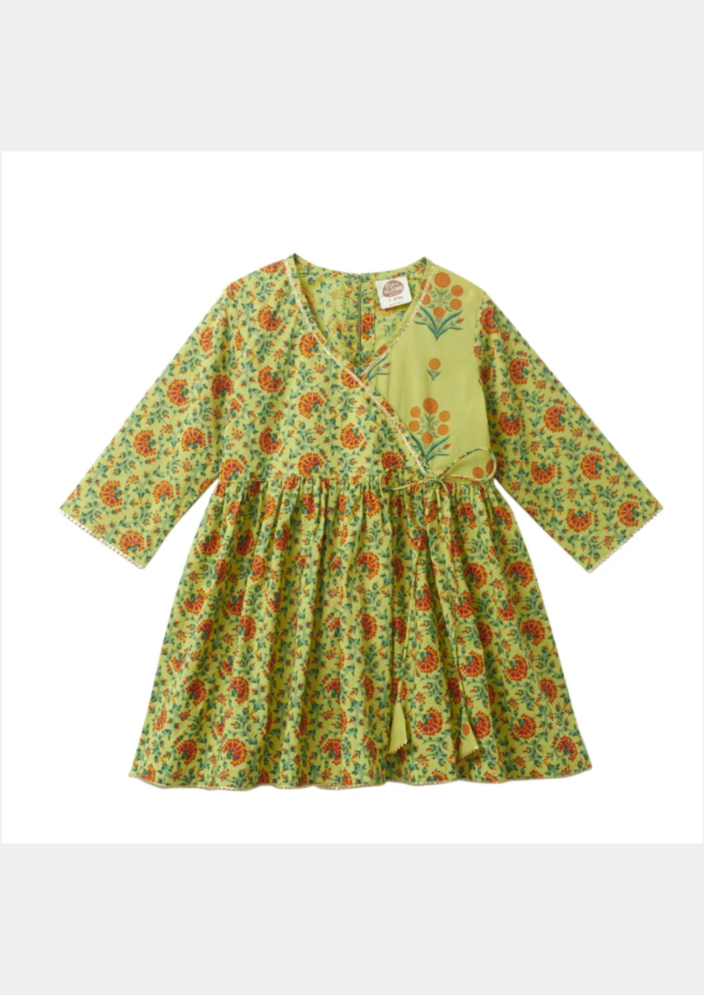 Green Print Fabric Cotton